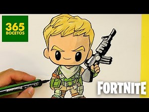 COMO DIBUAR UN SOLDADO DE FORTNITE KAWAII