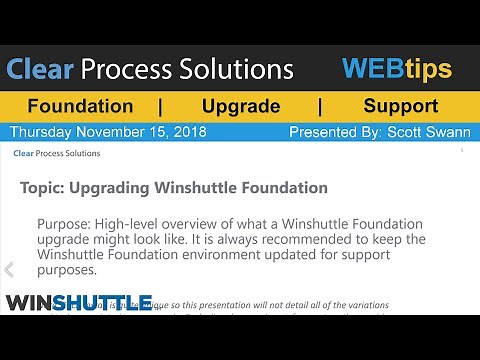 WINSHUTTLE Tutorial & WEBtips: Upgrading Winshuttle Foundation