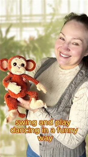 Cute Little Monkey. Handmade Crochet Toy.