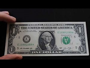 Dollar bill with Police radio traffic serial number