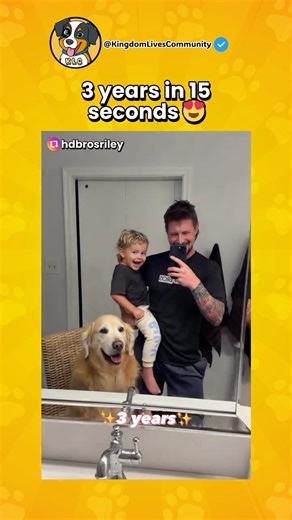 Puppy and kid growing up together 😍