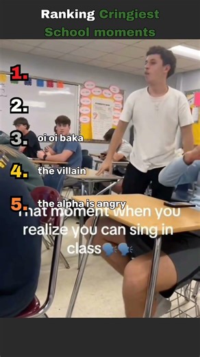 ranking cringe school moments #clips #ranked #cringe #school