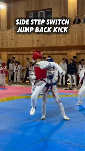 Side Step Switch Jump Back Kick Tutorial! #shorts #martialarts #taekwondo