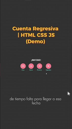 Cuenta Regresiva - Countdown con HTML CSS Y JAVASCRIPT