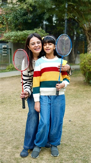 Saniya Chawla on Instagram: "Flipkart is helping us turn New Year resolutions into real habits 💙 Is saal sirf khud fit rehna hi nahi, balki apni MiniMe ko bhi active aur healthy banana hai 💪✨ From skating to badminton, we’re choosing play time over screen time and making fitness a fun family routine 🛼🏸 Because kids learn best when parents lead by example. Stay active. Stay together. Shop fitness essentials on Flipkart. #Flipkart #NewYearNewHabits #FamilyFitness #FitnessBeginsAtHome #LeadByEx