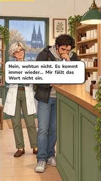 He couldn't find the German word. The woman behind him could. | German Stories B1–B2 #shorts