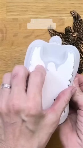 ✨​​👼​ DIY Angel Christmas Cards ​👼​​✨​ Just press in clay or resin into the Guardian Angel Silicone Mould, and out comes a beautifully detailed angel with flowing robes, feathered wings and delicate facial features. Perfect for magical handmade cards and crafts this festive season ​🎄​​🎁​ ​​ ​​#diychristmas #cardmaking #mixedmedia | Cosmic Shimmer