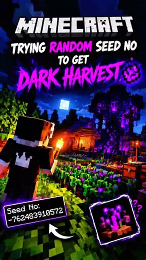 trying random seed no to get Dark harvest keep #minecraft #gaming