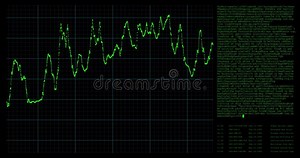 Abstract Background with Animation of Growing Diagrams and Program Code on a Computer Screen. Seamless Loop Animation Stock Video - Video of internet, movement: 204647631