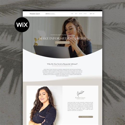 Wix Website Template for Financial Advisors, Consultants, Insurance Agents & Finance Experts - Etsy