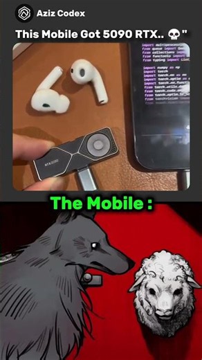 (5090) RTX in MOBILE !! #coding #programming #python #shorts