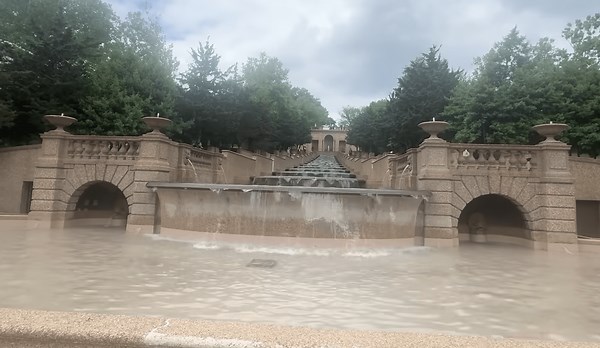 Cascading fountain at Meridian Hill Park flows after years-long closure