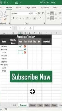 Check Mark and Cross Mark in Excel