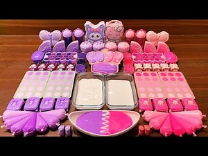 Glossy Slime Mixing Makeover | Adding Random Pink & Purple Things #1072