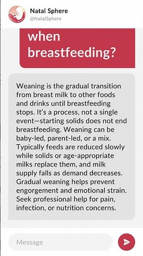 What is weaning when breastfeeding?