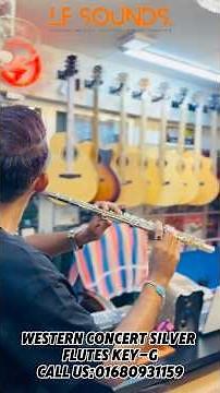 Western Silver Concert Flute Key-G #silverflutes