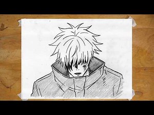 Draw Gojo step by step | Anime drawing for beginners