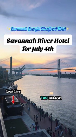 Still looking for the best Savannah Hotel this July 4th? Book JW Marriott here on TikTok today! #tiktokgorisingstarsl2 #savannah #savannahriver #july4th #summer