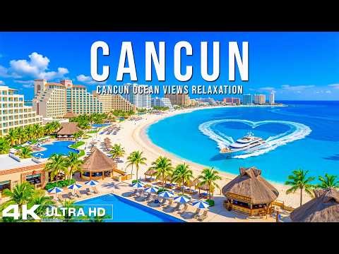 [4K] Cancun 🇲🇽 White Sand Beaches & Caribbean Ocean Views | Luxury Coastal Escape ✨