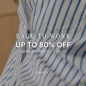 6.2K views | Shop Up to 80% off on GANT's Back To Work. Don't miss out on this special offer! | GANT | Facebook