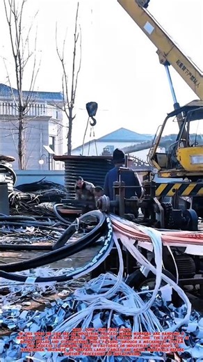 Massive Cable Coil Processing Machine | Industrial Metal Straightening Process.