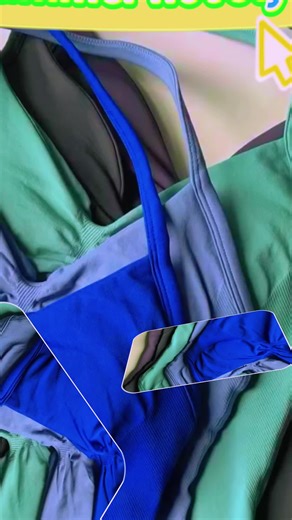 video, RICH BRIA Women's Seamless Halter Tank Top with High Waist Shorts Set for Yoga and Fitness, Breathable & Comfortable Activewear Summer Two-Piece Set