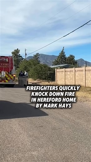 HEREFORD — Fire crews quickly contained a blaze that broke out late Wednesday morning at a home on East Hobbs Road, preventing major damage and injuries, according to Fry Fire District Deputy Chief and Fire Marshal Billy Seamans. Mark Hays ⬇️⬇️⬇️ https://www.myheraldreview.com/news/sierravista/firefighters-quickly-knock-down-fire-in-hereford-home/article_3a29e54d-91dd-4351-a251-fb8b9df61b2e.html | Herald/Review Media