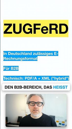 Was ist ZUGFeRD? #erechnung #erechnungspflicht #mac #zugferd #xrechnung