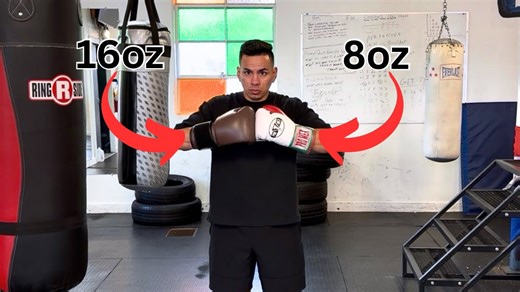 Boxing glove weights tested from 8oz to 16oz