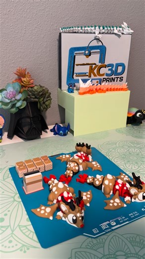 KC3D Prints LLC on Instagram: "🎄🦌✨ Just finished our latest 3D print, and it’s a magical mashup of holiday cheer! Meet our reindeer-dragon hybrid 🎁 #3DPrint #ReindeerDragon #ChristmasMagic #HolidayVibes #CreativeChristmas #shopsmall #kc3d_prints Creator: @3dgob"