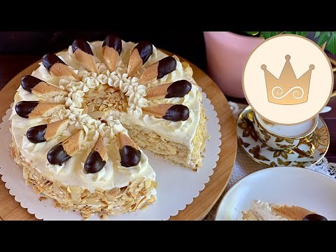 FANTASTIC CLASSIC! MALAKOFF CAKE NO BAKE WITH VANILLA-BUTTERCREME👌🏻🍰 RECIPE BY SUGARPRINCESS