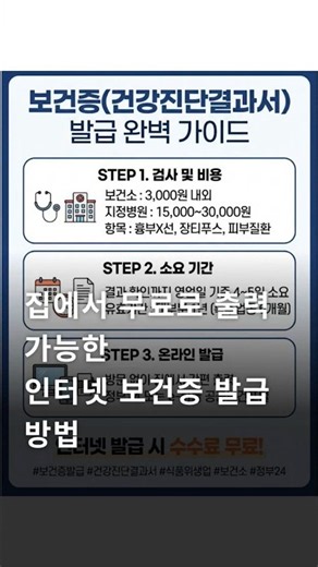 보건증 발급, 병원 가면 3만원 날리는 이유 💸 (feat. 온라인 무료 출력)