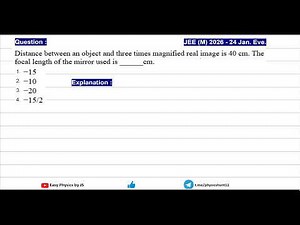 Mirror Formula Trick 🔥 | 3× Magnification Question | PYQ | JEE(M) 2026 (24 Jan Eve.)