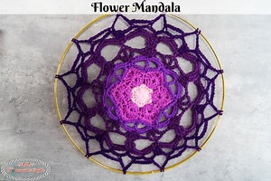 Easy Free Crochet Mandala Pattern with Flower Design