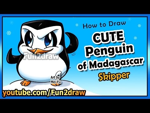 How to Draw Cute Penguin of Madagascar - Skipper - Best Fun2draw Learning Art (Online Drawing Class)