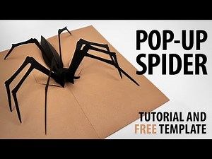 Scary Pop-up Spider DIY Tutorial with FREE template download