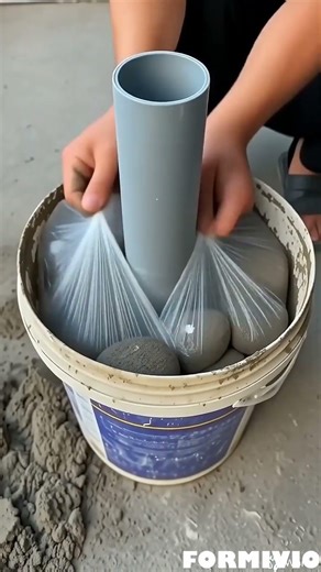 Plastic Bags Turned Into Stone Planter 😳