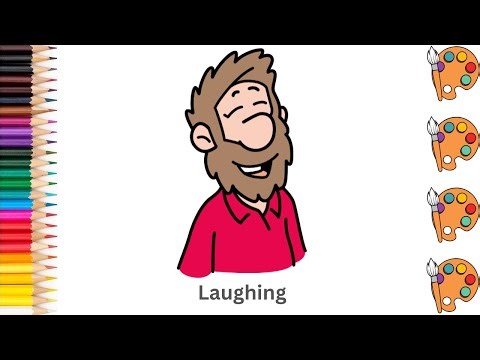 Laughing - Sketch Art and Paint | Step by step tutorial | Pencil to Palette
