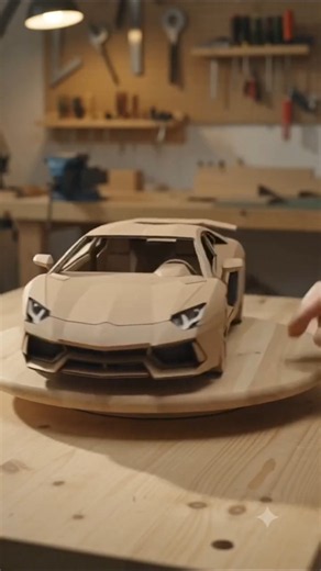 How to Make a Lamborghini from Cardboard 🏎️ | DIY Cardboard Car #automobile #diycrafts