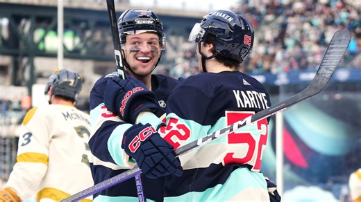Borgen scores 1st goal of season for Kraken in Winter Classic