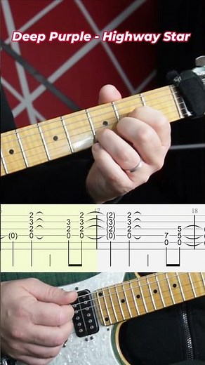 #Tutorial Deep Purple - Highway Star Verse /Chorus #guitar #guitarlesson #guitartutorial