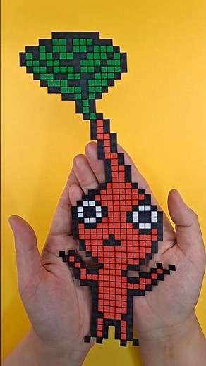 pixel art red pikmin #pixelart #drawing #pikmin