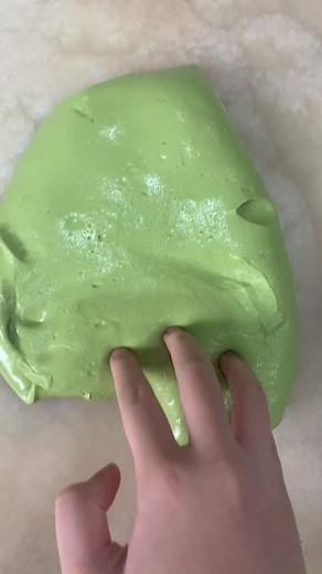 Interactive Play with Colorful Green Slime
