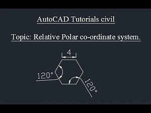 How to make a line line in AutoCAD | Relative polar co ordinate system |