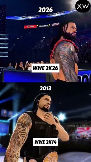 Roman Reigns WWE 2K26 Vs WWE 2K14 Entrance 🔥☝🏻#shorts #wwe #wwe2k26 #romanreigns #wwe2k14 #wweshorts