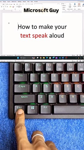Microsoft Guy | Pc 💻 Shortcut key to make Text read aloud. #read #reading #aloud #voice #tech #pc #reel #trick #text #texts #viralreels #trendingreels❤️... | Instagram