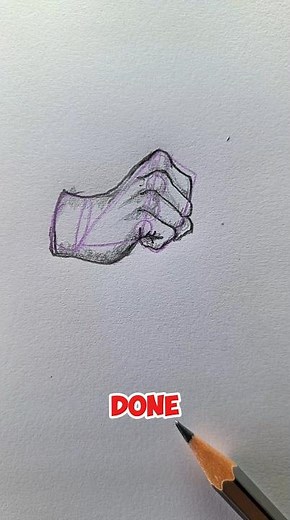 Side View Hand Drawing Tutorial – Realistic Fist in Pencil #art #foryou #drawing #tutorial #awesome