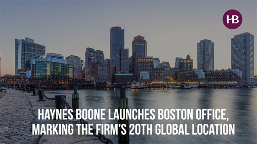Haynes Boone on Instagram: "Haynes Boone has opened its 20th office with the launch of a new Boston location at One Financial Center, providing clients across the greater New England region with specialized services in investment management, regulatory matters, trials, complex business litigation and asset securitization. Read more about the firm’s debut in Boston at haynesboone.com."