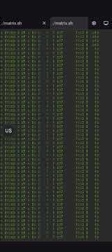 Matrix Rain Drop Android Terminal credit: dev.to audio: Matrix movie assembled by: Barley