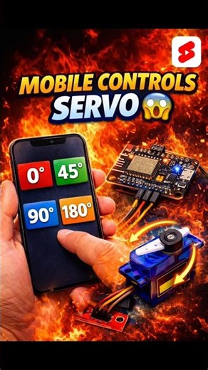 Mobile Se Servo Motor Control 😱 | ESP8266 WiFi Project #shorts #project #arduino